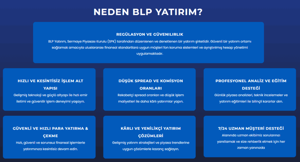 blp yatırım lisans
