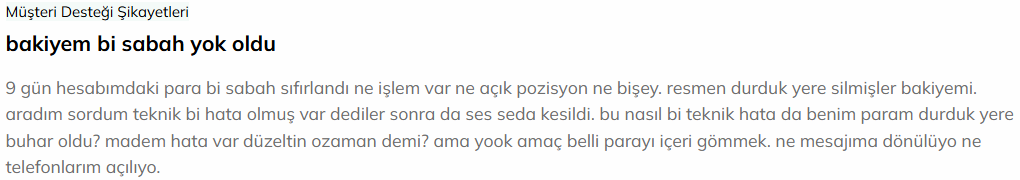 blp yatırım şikayet