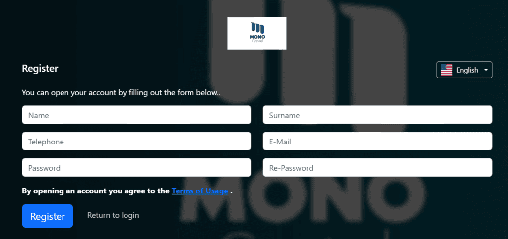 mono capital hesap türleri