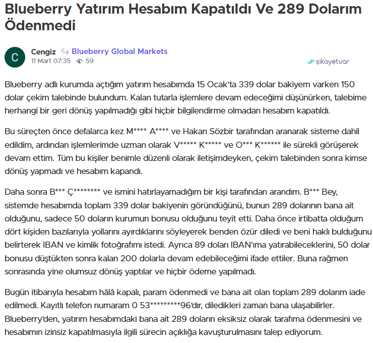 blueberry global markets şikayet