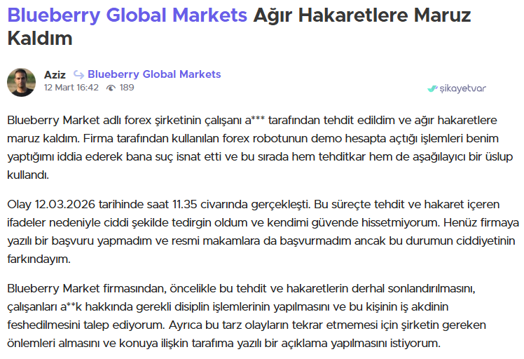 blueberry global markets şikayet