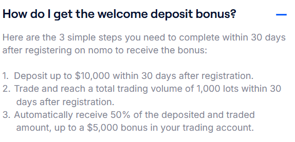 nomo trade bonus