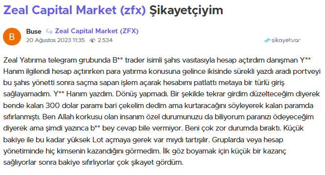 zfx şikayet