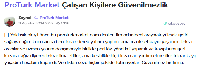proturk market şikayet