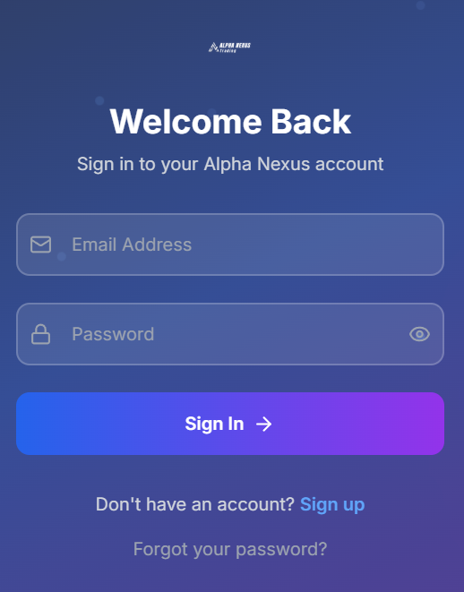 Alpha Nexus Trading platform