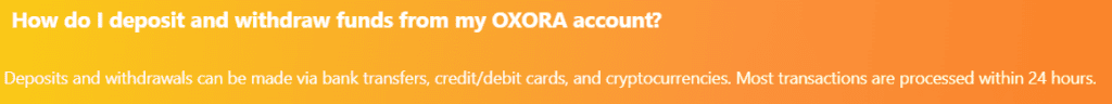 oxora ödeme yöntemleri