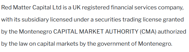 red matter capital lisans